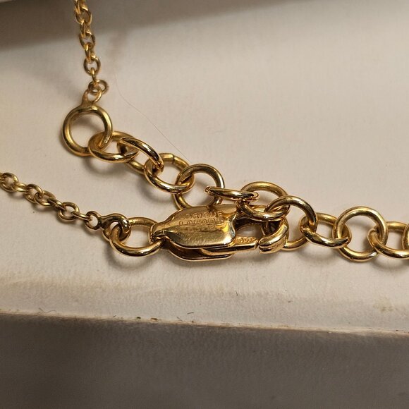 Emerald & Diamond 18 k Gold Lorique Necklace, Certificate of Authenticity - Picture 8 of 12